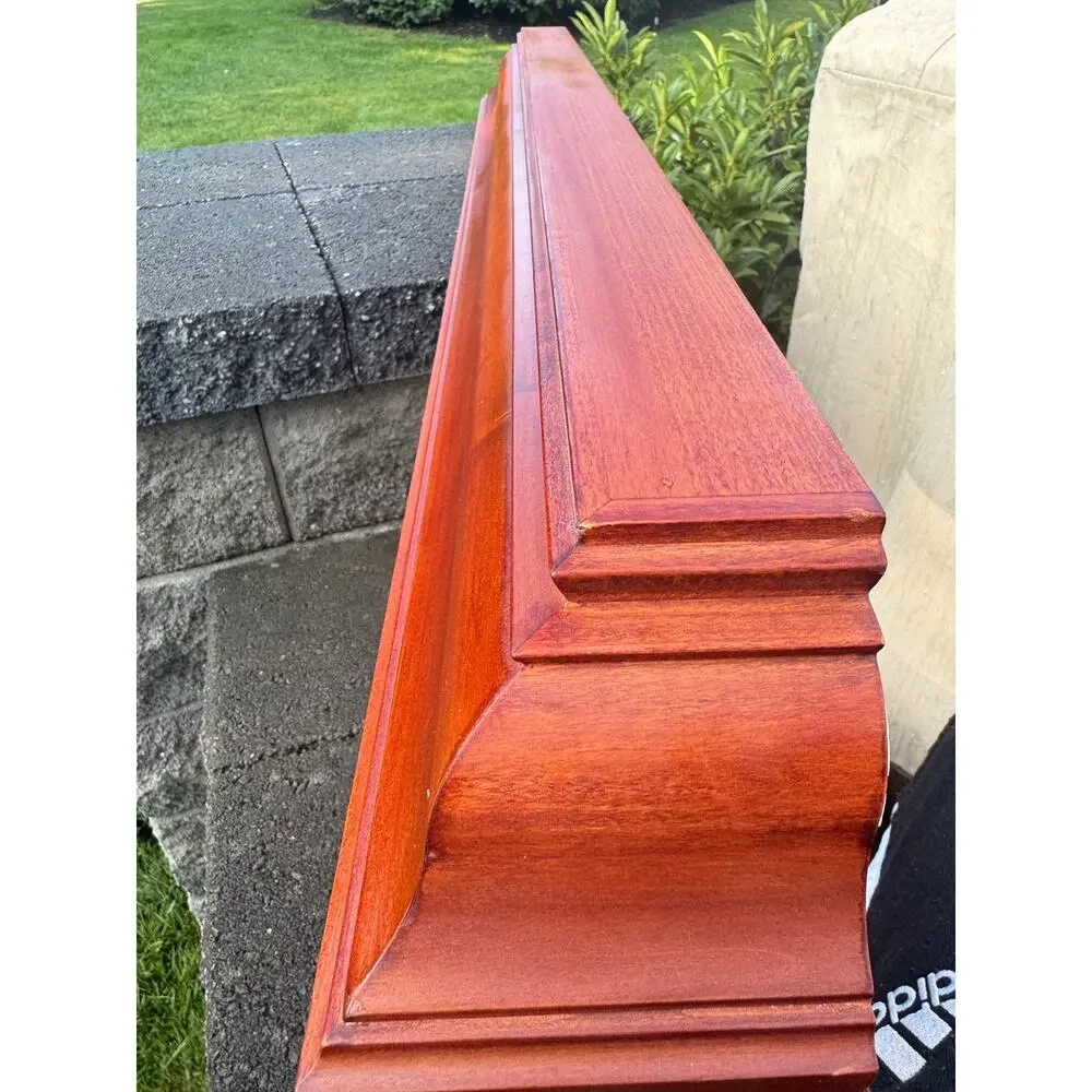 Pottery Barn Floating 48 Inch Woodern Wall Shelves Crown Molding Ledge~set of 2